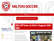 Tablet Screenshot of miltonmasoccer.org